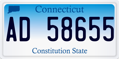 CT license plate AD58655
