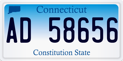 CT license plate AD58656
