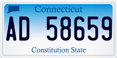 CT license plate AD58659