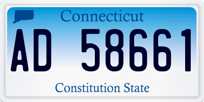 CT license plate AD58661