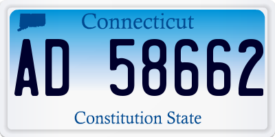 CT license plate AD58662