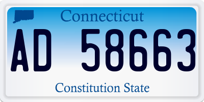 CT license plate AD58663