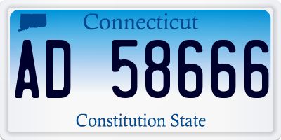 CT license plate AD58666