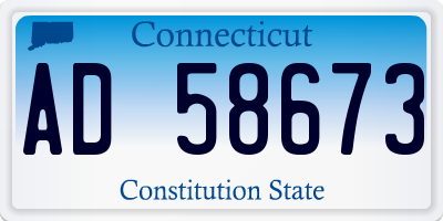 CT license plate AD58673