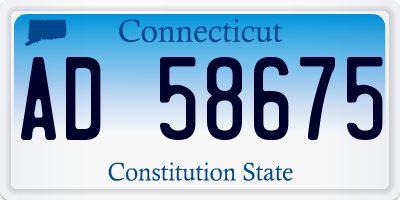 CT license plate AD58675