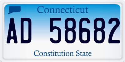 CT license plate AD58682