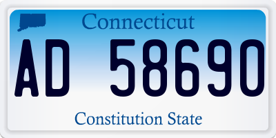 CT license plate AD58690