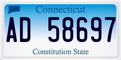 CT license plate AD58697