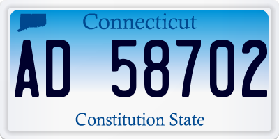 CT license plate AD58702