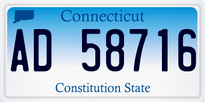 CT license plate AD58716