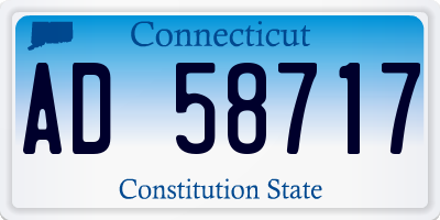 CT license plate AD58717