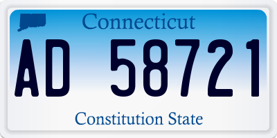 CT license plate AD58721