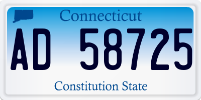CT license plate AD58725