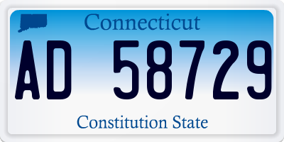 CT license plate AD58729