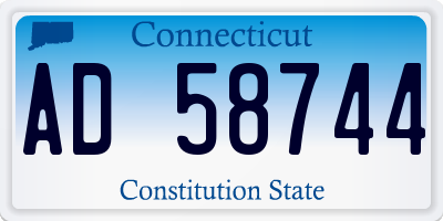 CT license plate AD58744