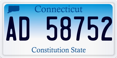 CT license plate AD58752