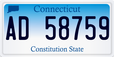 CT license plate AD58759