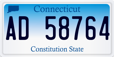 CT license plate AD58764