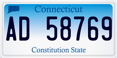 CT license plate AD58769