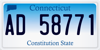 CT license plate AD58771