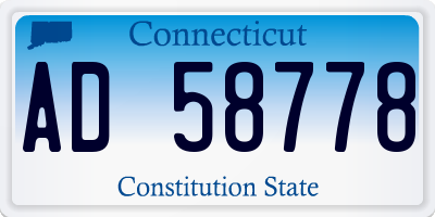 CT license plate AD58778