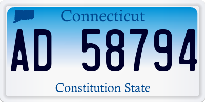 CT license plate AD58794