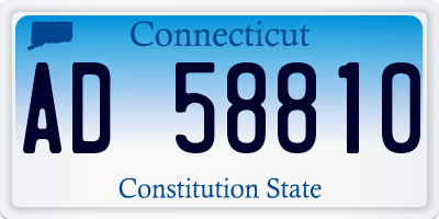 CT license plate AD58810