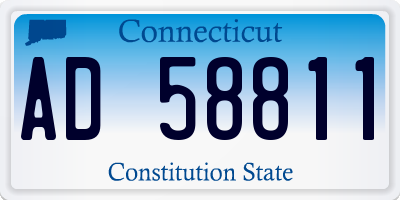 CT license plate AD58811