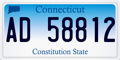 CT license plate AD58812