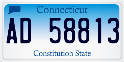 CT license plate AD58813