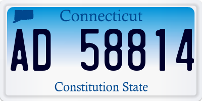 CT license plate AD58814