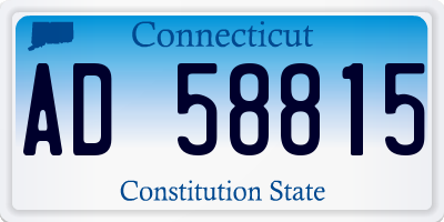 CT license plate AD58815