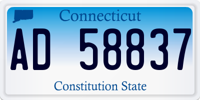 CT license plate AD58837