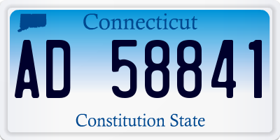 CT license plate AD58841
