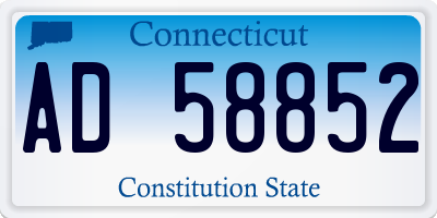 CT license plate AD58852