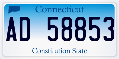 CT license plate AD58853