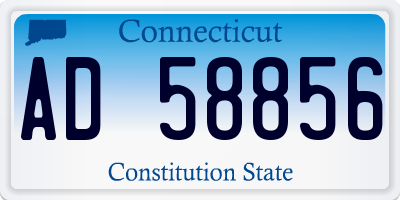 CT license plate AD58856