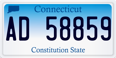 CT license plate AD58859