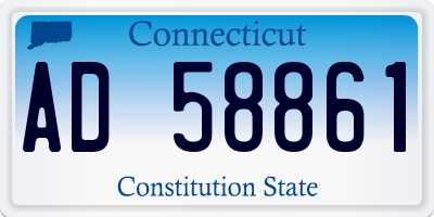 CT license plate AD58861