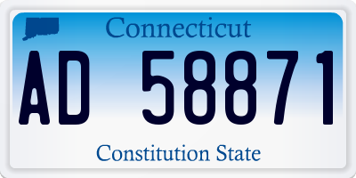 CT license plate AD58871