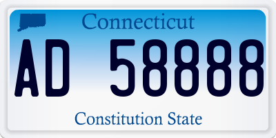 CT license plate AD58888
