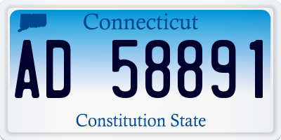 CT license plate AD58891
