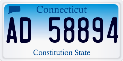 CT license plate AD58894