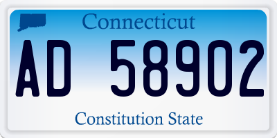 CT license plate AD58902
