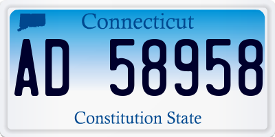 CT license plate AD58958