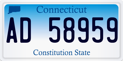 CT license plate AD58959