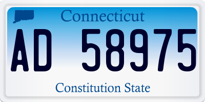 CT license plate AD58975