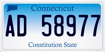 CT license plate AD58977