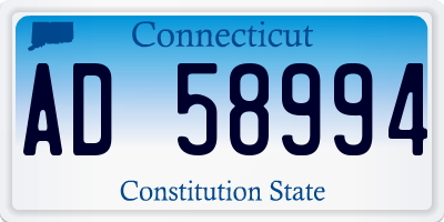 CT license plate AD58994