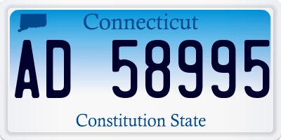CT license plate AD58995